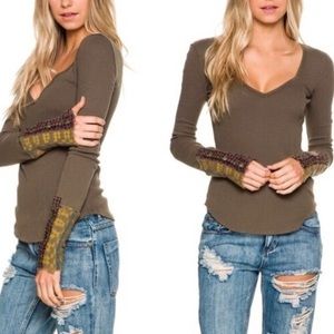 Free People Art School thermal sweater cuff